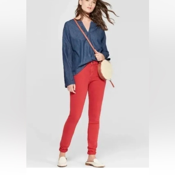 Universal Thread Tops - New Universal Threads Women's Long Sleeve Denim Woven Top Size small BNWT